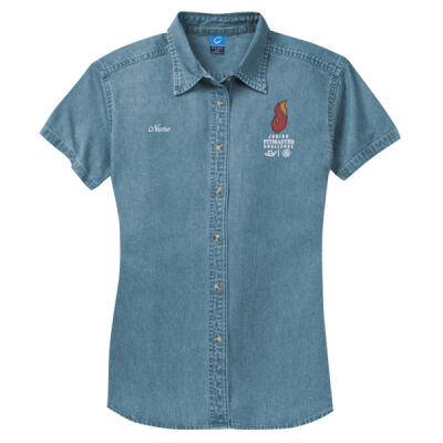 Ladies Short Sleeve Denim Thumbnail